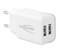 Chargeur USB ANSMANN 2 ports 24W (4,8A) avec dét. auto. du courant de charge G