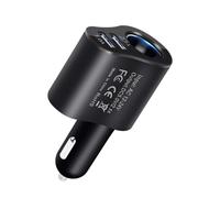 Chargeur USB AUTO - Adaptateur répartiteur pour voiture, double port chargeur rapide | Station de charge polyvalente 80 W intelligente pour camion SUV Smartphone Navigation Devices on the Go V