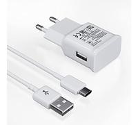 Chargeur USB avec Câble de Charge USB Type-C pour Samsung Galaxy S8 S8+ S9+ S10 S10 Plus S10e A50 A51 A72 A12 A10e A32 A42 5G Note 8/9, Chargeur Rapide de Rechange d'origine