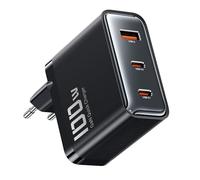 Chargeur USB C, 100 W, 3 ports, chargeur mural compact GaN pour MacBook Air Pro, iPad, iPhone 17, 16, 15 Pro Max, Samsung Galaxy S25, S24 Ultra, Pixel, Switch 2, etc
