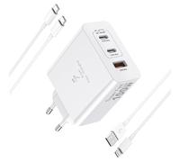 Chargeur USB C, 100W 3 in 1Prise USBC Chargeur Rapide iPhone, Multi Secteur PD+QC 3.1A Type C Adaptateur pour iPhone 17 16 15 14 13 12 11 Pro Max X XS XR 8 7 Plus Mini SE, iPad,Samsung Galaxy
