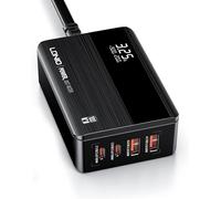 Chargeur Usb C 100W Gan, Chargeur De Bureau Rapide 4 Ports, Station De Charge Usb Multiple Pd3.0 Qc3.0 Pps, Adaptateur Secteur Type C Pour Macbook Air Ipad Iphone Samsung Huawei Xiaomi