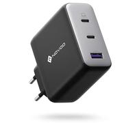 Chargeur USB C 120 W, chargeur rapide NOVOO GaN III, alimentation USB C à 3 ports, chargeur MacBook, voyage compact pour MacBook Pro/Air, iPad Pro, Galaxy S24/S23, iPhone 16/Pro et plus encore