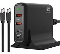 Chargeur USB-C 150W 4-Port USB PD Chargeur Station avec PPS & 3.0 Rapide Desktop Adaptateur Chargeur Compatible with IPhone 12 Pro,MacBook Pro 13/15/16,Galaxy,IPad Pro,Dell,Laptop(1 USB C Cable Offer)