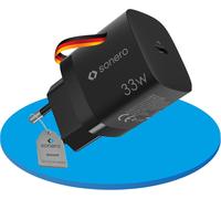 Chargeur Usb-C, 1x 33 Watts Port Usb-C, Gan Chargeur Rapide, Alimentation Usb, Chargeur De Téléphone Portable Avec Détection Automatique Du Courant De Charge, Noir