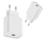 Chargeur USB C,2-Pack Prise 25W Secteur Rapide pour iPhone 16/16 Pro/16 Pro Max/16 Plus /15/14/13/12/11/SE 2020/X/XS,Pad Pro,Galaxy,Pixel,USBC Prise Secteur Mural Type C Alimentation Adaptateur YOOCZ