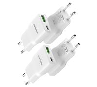 Chargeur USB C 20W, 4 Pack de Adaptateurs Secteur USB C Multi-Usage pour iPhone 16/16 Pro/16 Pro Max/16 Plus/15 14 13 12 11 X XS, Chargeur Rapide pour T¡§|l¡§|Phone, Prise de Charge. Blanc