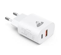 Chargeur USB C, 20W Prise USBC Chargeur Rapide iPhone, PD+QC Multiple Prise Secteur USB Type C Adaptateur pour iPhone 16 15 14 13 12 11 Pro Max Plus Mini X XS XR SE 8 7 6S, iPad, Samsung Galaxy