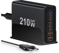 Chargeur Usb C, 210W Alimentation Usbc 8 Ports Gan Pd 3.0 Charge Rapide, Usb-C Adaptateur Multi-Chargeur Compatible Avec Iphone 12/13/14/15 Series/Macbook Pro/Air/Samsung Galaxy S2[CHA8222389]