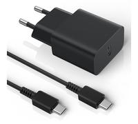 Chargeur USB-C 25W avec câble USB-C, Prise de Charge Rapide Type-C et Adaptateur de câble Compatible pour Samsung Galaxy S24/S23/S22/S21 Ultra/S20/Note20/S10/S9 A55 A54 A53 Flip 3/Z