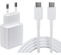 Chargeur Usb C 25w, Prise De Charge Pd 3.0 Avec Chargeur Rapide Usb C De 1,5m Câble Pour Samsung Galaxy S25/S24/S23/S22/S21/S20 Ultra/S23fe/Note20/S10/S9/A55/A72/Z Flip 5/Z Fold 6 5g Fast Charger