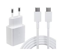 Chargeur USB C 25W, Prise de Charge PD 3.0 avec Chargeur Rapide USB C de 1,5m Câble pour Samsung Galaxy S25/S24/S23/S22/S21/S20 Ultra/S23FE/Note20/S10/S9/A55/A72/Z Flip 5/Z Fold 6 5G Fast Charger