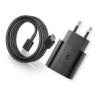 Chargeur USB C 25W Samsung Super Rapide avec Câble 2M pour Galaxy A55 A54 A53 A34 A33 A14 A13 5G S25 S24 S23 S22 S21 Ultra S21+ S20 Z Flip 6, Adaptateur Type C