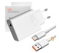 Chargeur USB C 33W, Chargeur Rapide avec Câble USB C de 1M Chargeur Turbo pour Xiaomi Redmi Note 13/12/11 Pro/11s/10/12 Pro/13 Pro, Xiao-mi 14/12/10T/11 Lite/10 Lite, POCO X6/ F3/ M5/X5