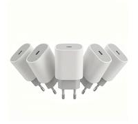 Chargeur USB-C 35W Charge Rapide, Blanc, Lot de 10, Compact, Adaptateur Secteur Type C, Compatible avec iPhone 17/16/15/14/13/12/11/SE/X/XS/XR et Samsung Galaxy