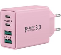 Chargeur Usb C, 40w 4 Port Prise Chargeur Rapide Usb C, 2pack Multiple Secteur Double Pd+Qc 3.1a Type C Adaptateur Pour Iphone 16 15 14 13 12 11 Pro Max 8 7 6s Plus Mini Se, Ipad, Samsung Galaxy