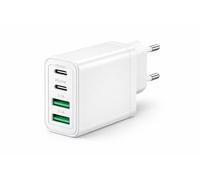 Chargeur USB C, 40W 4 Port Prise Chargeur Rapide USB C, Multiple Secteur Double PD+QC 3.1A Type C Adaptateur pour iPhone 17 16 15 14 13 12 11 Pro Max X XS XR 8 7 6S Plus Mini SE, iPad, Samsung Galaxy