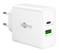 Chargeur USB-C 45W, 1xUSB-C/1xUSB-A, Apple, Samsung, LG | goobay, chargeur rapide compact et puissant avec électronique de protection, pour MacBook Pro, iPhone, iPad et Huawei