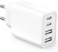 Chargeur Usb C, 45w 4 Port Usbc Chargeur Rapide Pour Iphone 16 15 14 13 12 11 Pro Xs Xr X Plus 2020 Se, Samsung, Pr Usb C Chargeur Téléphone Rapid, Usb C Multiple Adaptateur Secteur 54