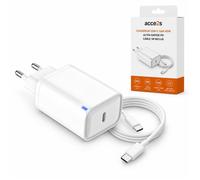 Chargeur USB-C 45W GaN PD acce2s® pour Realme 16 Pro+ Pro 14 Pro+ Pro 12 Pro Pro+ C100 Note 70T C75 .. Câble 1m Inclus Compact 2026
