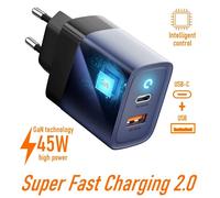Chargeur USB-C 45W GaN pour Nothing Phone (3a) Lite Pro (2a) Plus (3) (2) (1) Charge Rapide Double Port