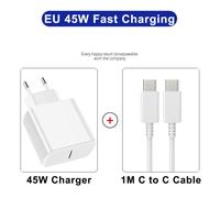 Chargeur USB C 45W super rapide, PD pour Samsung Galaxy S24, S23, S22, A54, A15, A55, téléphone 5G