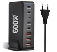 Chargeur USB-C 600 W 8 Ports, Adaptateur de Charge Rapide GaN III et PD 3.1, Compatible avec la Charge PD 3.1, Alimentation 140 W Compatible avec MacBook, iPhone, Ordinateurs Portables, iPad