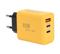 Chargeur USB C 65 W, Adaptateur d'alimentation GaN 3 Ports PD QC3.0 Bloc de Charge Rapide pour S23, S23 Ultra, S22, pour iOS 15, 14, 13, pour iOS Book Pro 16