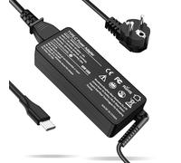 Chargeur USB-C 65 W pour Ordinateur Portable Compatible avec Lenovo Thinkpad/Yoga/Chromebook/IdeaPad, Adaptateur Secteur de Type C à Charge Rapide.