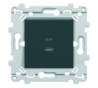 Chargeur USB-C 65W anthracite - HAGER WE115A