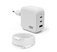 Chargeur USB C 65W, Charge Rapide PD3.0 PPS, GaN II avec Câble 1M, Compatible pour Huawei MateBook, Samsung Galaxy Book, ASUS ZenBook, Lenovo ThinkPad/Yoga, HP, MacBook Pro/Air, iPad Mini/Air