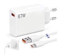 Chargeur USB C 67 W compatible avec câble de charge Xiaomi 2 m vers câble | Chargeur rapide pour 17 17T 15 14 13 Lite 12 12X 12S Ultra F5 Pro F4 X6 X5 X4 GT M4 5G