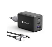Chargeur Usb C 67W Avec Gan, Chargeur Rapide Compact 3 Ports Compatible Avec Macbook Pro/Air, Ipad Pro, Iphone 14 Pro Max, Galaxy S22/S21, Steam Deck (Type-C Câble Inclus)[Z530]