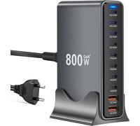 Chargeur Usb C 800W Gan,10 Ports Usb Chargeur Rapide Pour Ordinateur Portable Bloc D'Alimentation Pd Compatible Avec Macbook Pro/Air/Dell/Iphone/Galaxy/Ordinateur Portable/Tablette/Mobile[Z2150]