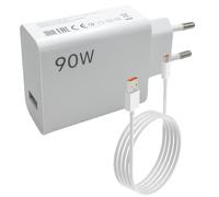 Chargeur USB C 90W avec câble de type C (1M) Chargeur Rapide pour Xiaomi 15 Ultra 14T 13T Redmi Note 14/13/12 Poco F7/X7/F6 Pad 7 Pro - Turbo HyperCharge Adaptateur secteur