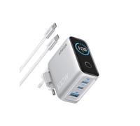Anker Chargeur USB C 100W Max 3 Ports, Adaptateur Mural GaN et Ultra-Compact, écran Intelligent et Contrôle Tactile, pour MacBook, iPad, iPhone séries 17 16 15 et Plus