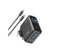Anker Chargeur USB C 100W Max 3 Ports, Adaptateur Mural GaN et Ultra-Compact, écran Intelligent et Contrôle Tactile, pour MacBook, iPad, iPhone séries 17 16 15 et Plus