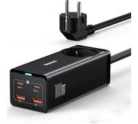 Chargeur USB C Baseus 100W avec Prise, Alimentation USB GaN3 PowerCombo Chargeur Multiple PD avec 1 Port AC + 4, Chargeur GaN pour MacBook Pro/Air, iPad Pro, iPhone 14 Pro/13/12, Galaxy S23