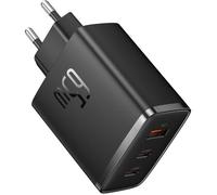 Chargeur USB C - Baseus - 65W - 2 sorties USB-C - Compatible iPhone et MacBook - Technologie GaN