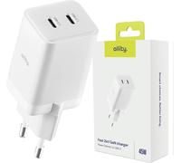 Chargeur Usb-C Gan 45w 2xusb-C Chargeur Rapide Pd Atc-01-45wcc Adaptateur Secteur Compact Blanc