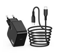 Chargeur USB C GaN 67W/65W pour MacBook Pro/Air, pour HP EliteBook, pour Lenovo ThinkPad, pour Samsung Galaxy, pour Huawei, pour ASUS, Chargeur d'ordinateur Portable Type C, Noir, avec câble tressé