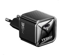 Chargeur USB C GaN II - 35 W - Bloc d'alimentation PD - Chargeur rapide - Compatible avec iPhone 17, 17 Pro Max, Air, 16, 15, 14, 13, 12, iPad, Galaxy S25, S24, S23 - Noir