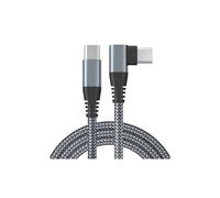 Chargeur USB-C INF avec connecteur coudé, charge rapide 60 W, gris, 2 m