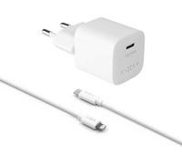 Chargeur USB-C MFI + câble Lightning, 20 W, Fixed Mini PD Travel Charger, blanc