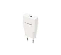 Chargeur USB-C/PD 25W - Nano Cable - Blanc - Charge rapide - 81x36x15 mm - Protection court-circuit - Voyage