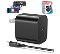 Chargeur USB C PD 3.0 60 W pour Nintendo Switch 2, Steam Deck, Asus Rog Ally et MacBook Air, Lenovo, Dell, Samsung Chromebook Tepy C avec câble USB C vers C de 1,5 m