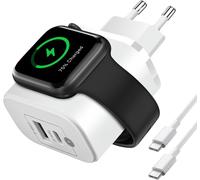 Chargeur Usb C Pour Iphone, 3 En 1 Usb C Prise Avec Chargeur Sans Fil Pour Apple Watch, Chargeur Usb Mural, Chargeur Usb C Rapide Usb Prise Chargeur Pour Iphone, Samsung, Huawei