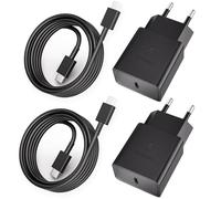 Chargeur USB C pour Samsung, 2 Pack Chargeur Rapide USB C 15W avec Type C Câble 2 M pour Samsung Galaxy S22,S21,S20,S23,Note8,S10e,S10,S9,S8,A54,A53,A34,A33,A14,A13,M54,M13,Z Flip 5,Z Fold5 5G