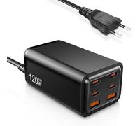 Chargeur USB C Rapide 120W - 6-Port Multiple Compatible Avec iPad Pro/Air, iPhone 15 Pro Max/14, Samsung, Xiaomi, Huawei Téléphones Portables
