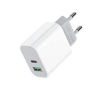 Chargeur USB C Rapide 20 W Secteur 2 Ports PD / QC3 pour iPhone, Samsung Galaxy, Xiaomi, Huawei